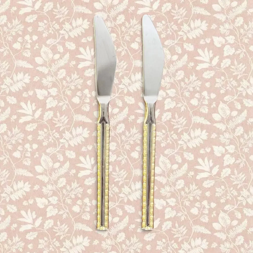Solingen VTG Set 2 18/10 Stainless Steel & Gold Accent 8